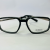 Glossy Black Geometric Square Eyewear - Image 2